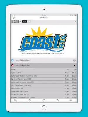 Coast RTA android App screenshot 2