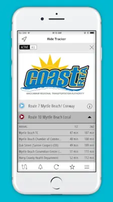 Coast RTA android App screenshot 6